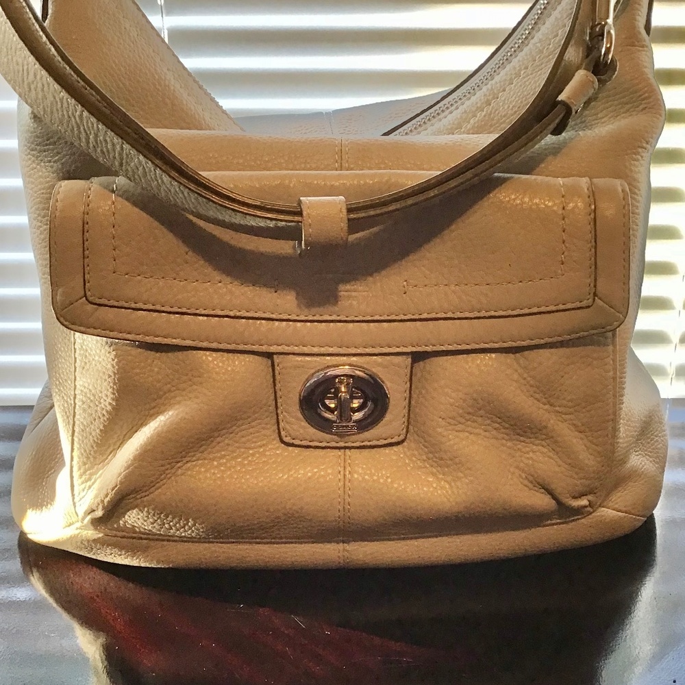Coach Penelope Gray Leather Hobo Bag